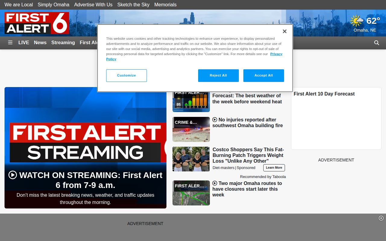 Colfax County crime-news reference from the WOWT regional reporting interface