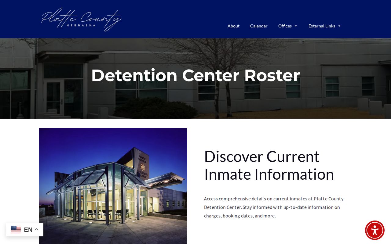 Colfax County booking lookup through the official Platte County detention roster